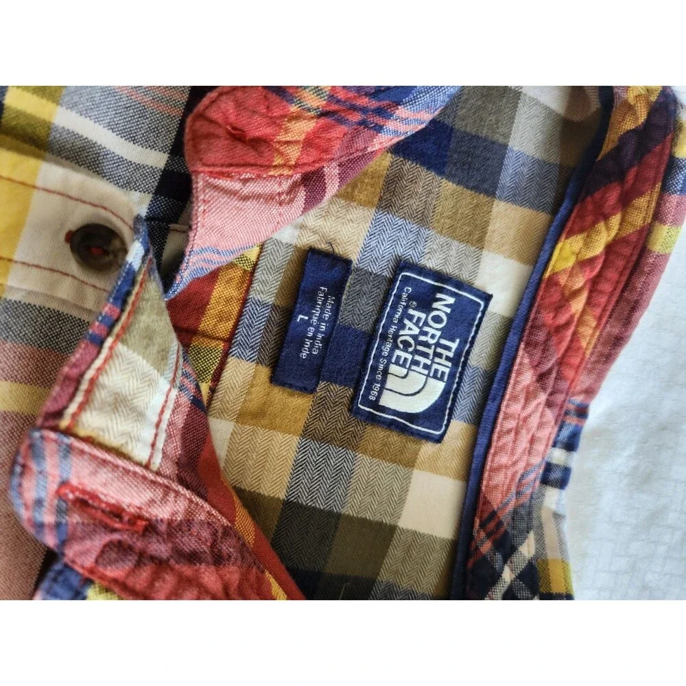 The North Face Men's Heritage Plaid Flannel Shirt Size L Cabincore Outdoor